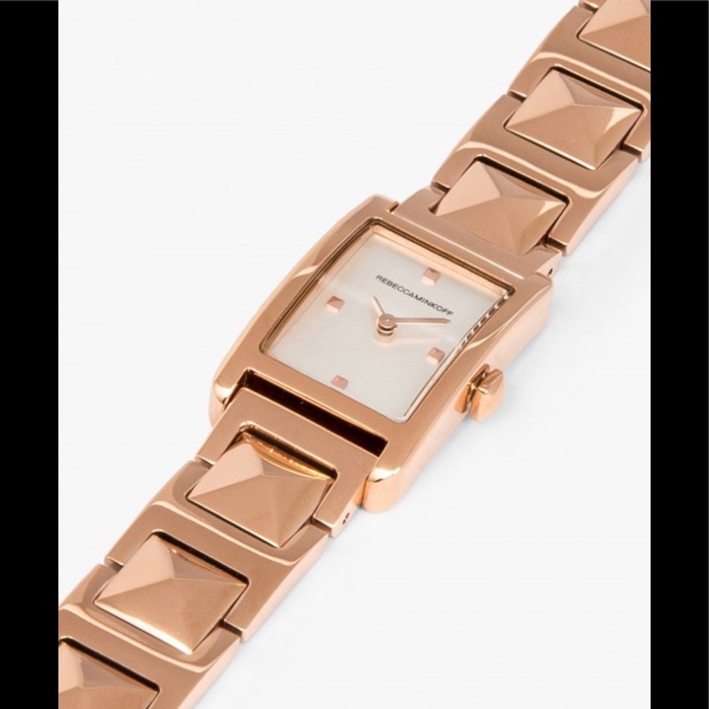 Rebecca Minkoff Rose Gold Moment Stud Watch - Picture 2 of 4